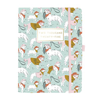 Graphique 2024-2025 Academic Western Dogs Weekly/Monthly Desk Planner - 6" x 8"-18 Months
