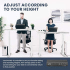 MotionGrey Electric Dual Motor Height Adjustable 165" W Sit-to-Stand Desk - White Frame-7