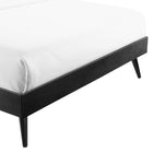 Modway Margo Wood Queen Platform Bed Frame - Black-Rubberwood Legs