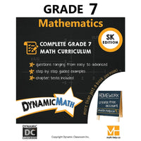 Dynamic Math Workbook Saskatchewan - Grade 7-Covers Saskatchewan Grade 7 mathematics curriculum