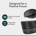 Logitech Wave Keys and Lift Vertical Ergonomic Wireless Keyboard and Mouse Combo - Graphite-10