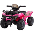 Aosom Toddlers 6V Battery Powered Ride-on ATV with Music - Pink-Built-in music provides an authentic riding experience to your kids 