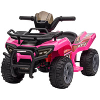 Aosom Toddlers 6V Battery Powered Ride-on ATV with Music - Pink-Built-in music provides an authentic riding experience to your kids 