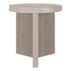 Hudson&Canal Holm 22"W Round Side Table - Alder White-Table is made of high-quality and durable MDF materials