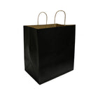Reliabag Paper Bags - Twist Handles - 14" W x 10" D x 15.75" H - Black - 150 Pack-Made by the premium black kraft paper with the re-enforced flat bottom