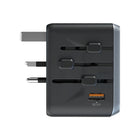 AXS Universal International Travel Adapter - Black-Compatible in over 180 countries