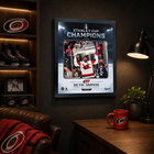 Frameworth Carolina Hurricanes 2026 Stanley Cup Champions: Seth Jarvis Ice Design PhotoGlass Framed Photo - 18" W x 22" H-Professionally framed in Canada: The image is printed in ultra high definition directly onto the glass itself and finished in a black frame