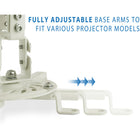 Mount-It! Universal Projector Ceiling Mount - 21.5" to 35.4" Height Adjustment-Weight capacity: 29.7 lbs.