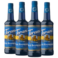 Torani Sugar Free Blue Raspberry Syrup - 750 mL - 4 Pack-Feeling blue can actually be a good thing when it is sugar free and at zero calories