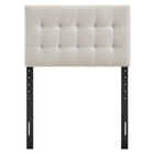 Modway Emily Fabric Upholstered Twin Size Headboard - Linen-Seven Mounting Positions