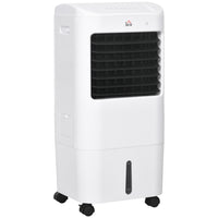 HOMCOM 31" Evaporative Air Cooler with 4 gal Water Tank - White-3 functions: fan, ice cooling, humidifying 