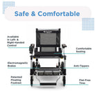 Journey Zoomer Lightweight Folding Power Chair - Black-Supports up to 300 lb with a durable aircraft-grade aluminum frame