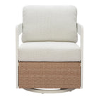 Zuo Gelo Swivel Chair - White/Brown-Removable and washable cushion cover