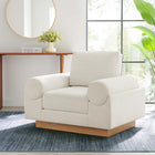 Modway Oasis Upholstered Fabric Armchair - Ivory-Stain-Resistant Polyester Fabric Upholstery
