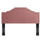 Modway Lucia Performance Velvet King/California King Headboard - Dusty Rose-Durable Stain-Resistant Fabric