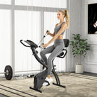 Soozier 3 in 1 Folding Exercise Bike w/ 8-Level Magnetic Resistance - Black-3-in-1 design, upright, relaxed, or recumbent positions 