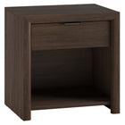 Hudson&Canal Clara Rectangular Nightstand - 24" W - Brown Oak-Modern contemporary design for your bedroom, guest spaces, or anywhere you need a little extra storage