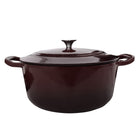 JS Gourmet 5.5 Qt Casserole - Bordeaux-Durable cast iron construction