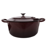 JS Gourmet 5.5 Qt Casserole - Bordeaux-Durable cast iron construction