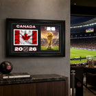 Frameworth Official FIFA World Cup 2026 Canada Flag & Trophy Framed Print - 15" x 24"-7