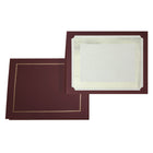 St. James Classic Linen Certificate Holders with Gold Foil - 8.5" x 11" Burgundy - 5 Pack-80 lb burgundy linen cover stock paper