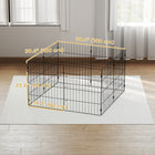 PawHut Foldable Metal Exercise Dog Playpen, Expandable Pet Fence - 8 Panels-Provides a safe space for small dogs under 5.9" kg and 15.7" tall