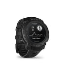 Garmin Instinct 3 Tactical Edition Solar Smartwatch - 45 mm - Black with Black Band-RUGGED DESIGN AND METAL-REINFORCED BEZEL - Explore confidently with a rugged design, including a metal-reinforced bezel and scratch-resistant display.