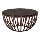 Zuo Kafig Coffee Table - Bronze-Recycled Sand Cast Glass round shape tabletop