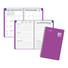 Mead 2026-27 Upper Class Student Weekly/Monthly Planner - 8½" x 6" - Purple - Bilingual-Bilingual (English and French)