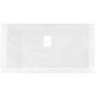 JAM Paper #10 Plastic Envelopes with VELCRO Brand Closure, 1 Expansion, 5.25 x 9.5, Clear Poly, 24 Pack (921V1clg)-Clear