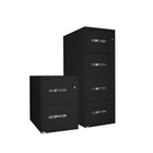 Gardex Classic 25 Fire-Resistant File, 4-Drawer, Vertical, Legal, Black, 54H x 19 3/4W x 25D (GXGF-25-4-BK)-Black textured paint