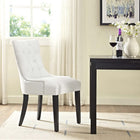 Modway Regent Tufted Vegan Leather Dining Chair - White-Nailhead Trim