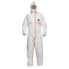 Dupont Personal Protection Coverall, Tyvek 800J, Hood&Taped Seam, White, Medium, 10 Pack (TJCHA5TWHMD00800)-Material: Tyvek