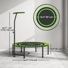 Soozier 45" Rebounder Trampoline - Mini Fitness Trampoline Bungee Rebounder-36 high-elastic bungee cords provide a smooth, quiet, and joint-friendly bounce 