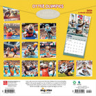 BrownTrout 2026 Otter Olympics Monthly Hanging Wall Calendar - 12" W x 24" H  - English-Durable Construction - Smooth, high-quality paper resists curling and ink bleed-through, and a heavy, coated wrap-around cover binding, firmly secured with a large wafer seal, ensures longevity throughout the year