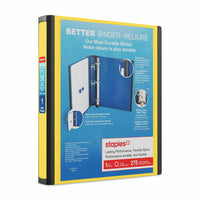 Staples Better Binder - 1" - Yellow-Longer lasting, easier to use