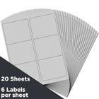 JAM Paper Mailing Address Labels, 3 1/3" x 4", Silver Metallic, 120 Pack (336731903)-10 labels per sheet