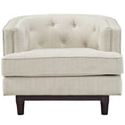 Modway Coast Upholstered Fabric Armchair - Beige-Dense Foam Padding