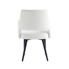 Manhattan Comfort Tremont 22.8" Modern Leatherette Upholstered Dining Arm Chair - White-Minimal Assembly Required. Hardware Included