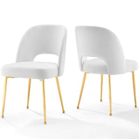 Modway Rouse Dining Room Side Chair - White - 2 Pack-Mid-Century Modern Design Side Chair Set of 2