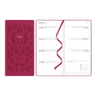 Letts of London 2027 Woodland Week-to-View Slim Size Planner - 5-7/8" x 3-1/8" - Pink - Multilingual-12-Month: January 2027 to December 2027