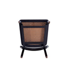 Manhattan Comfort Giverny 18.11" Industry Chic Dining Chair - Black and Natural Cane - Set of 4-10