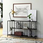 Hudson&Canal Winthrop 52"W Console Table - Blackened Bronze-Clean with a soft, dry cloth and no harsh chemicals or abrasive cleaning materials