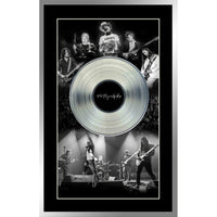 The Tragically Hip Black and White Band Photos with Platinum LP - Framed Print - 28" x 38"-Premium music memorabilia