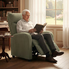 HOMCOM Push Back Recliner with Padded Seat for Home Theater - Dark Green-The recliner features a robust and solid foundation for lasting durability