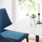 Modway Lippa 28" Square Wood Dining Table - Black White-Seats 2