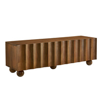 Modway Sorren Scalloped 54" Wood TV Stand - Walnut-Modern 54" TV Stand