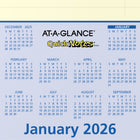 AT-A-GLANCE 2026 QuickNotes Compact Monthly Desk Pad Calendar - 10-7/8" H x 17-3/4" W - English-Block size: 1-3/4" x 1-3/4"