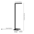 Hudson&Canal Malin 52" Tall Integrated LED Floor Lamp with Metal Shade - Blackened Bronze-Clean with a soft, dry cloth and no harsh chemicals or abrasive cleaning materials