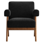 Modway Lyra Boucle Fabric Armchair - Black - Set of 2-	Assembly Required